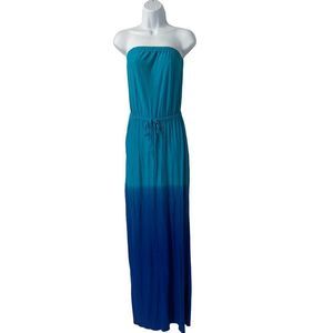 Old Navy Colorblock Tube Top Dip Dye Maxi‎ Dress S/P